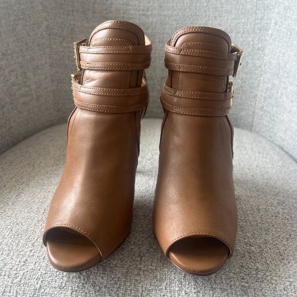 Michael Kors Blaze Leather Open-Toe Acorn Bootie US Size 7 - Picture 3 of 8